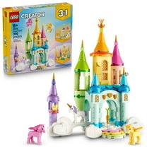 LEGO Creator 3 in 1 Unicorn Castle Building Toy for Kids - Unicorn Toy Trio for Girls & Boys, Ages 8 - Build 3 Pretend Play Toys with 1 Set of Building Blocks - Gift Idea for Birthdays - 31175