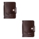 thumbnail image 3 of Qarigey Estuche para tarjetas de moda Cartera de bolsillo de cuero de imitación Bolso portatarjetas de crédito portátil Tarjetero marrón 2piezas Qarigey CBP056507, 3 of 6