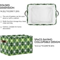 thumbnail image 3 of St Patricks Day Plaid Storage Basket with Handles Collapsible Storage Bins Canvas Fabric Storage Organizer for Shelves Closet Bedroom Living Room 2Pack Decor Gifts, 3 of 7