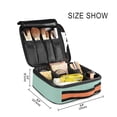 thumbnail image 3 of FORMRS Travel Makeup Bag Large Capacity Train Case Cosmetic Organizer with Adjustable Dividers, Retro UFO, 3 of 8
