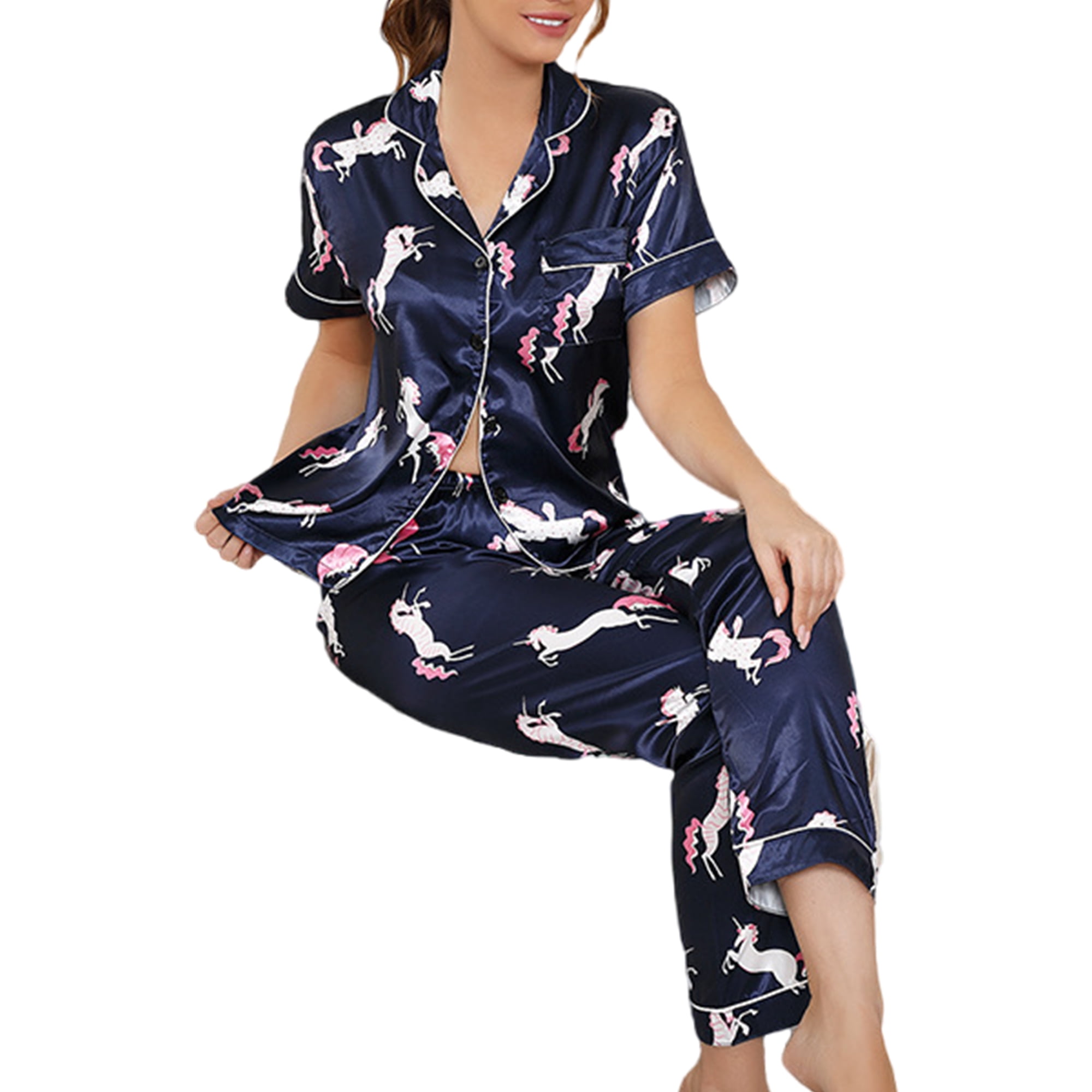 Navy womens pjs hotsell