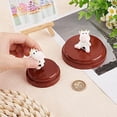 thumbnail image 3 of 2 Sizes Round Wood Display Base Brown Wooden Base 3.5 2.6 inch in Diameter Round Wooden Plaque Flat Wooden, 3 of 9