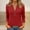 Red#01, variant on Yteetum 3/4 Length Sleeve Summer Tops for Women Fashion Long Sleeve V Neck T Shirts Top Ladies Casual Solid Color Lightweight Comfortable Three Quarter Sleeved V Neck Vacation T Shirt Blouses Outfits