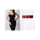 thumbnail image 5 of Cinturón de cintura de mujer plus size con hebilla de perlas falsas Inspire Chic, cinturones anchos de terciopelo vintage para vestido 30.31-37.01" rojo vino, 5 of 5