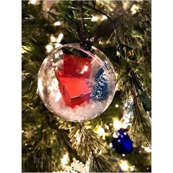 New interesting decorations, mini package Christmas decorations, Christmas mini express box decorations tree decorations (B)