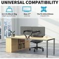 thumbnail image 2 of Dual Monitor Arm Mount – Adjustable Height, Tilt, and Swivel Desk Mount for 17–27” Monitors, C-Clamp and Grommet Installation, 2 of 10