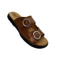 thumbnail image 2 of Sandalias Casual De Piso Color Camel De Piel Para Dama 20 Horas, 2 of 4
