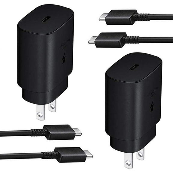 Super fast charger compatible with Samsung Galaxy S21/S21 /S21 Ultra/S20/S20 /S20 Ultra/Note 20/Note 20 Ultra/Note 10/Note10 /S10 5G with 3Ft Type C Fast Charging Cable 2-PACK