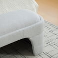 thumbnail image 4 of 64.96 "Amplio moderno tapizado sin brazos tapizado bancos del dormitorio extremo de la cama banco para la entrada, Chenille otomano pie taburete para la sala de estar y el dormitorio, 4 of 5