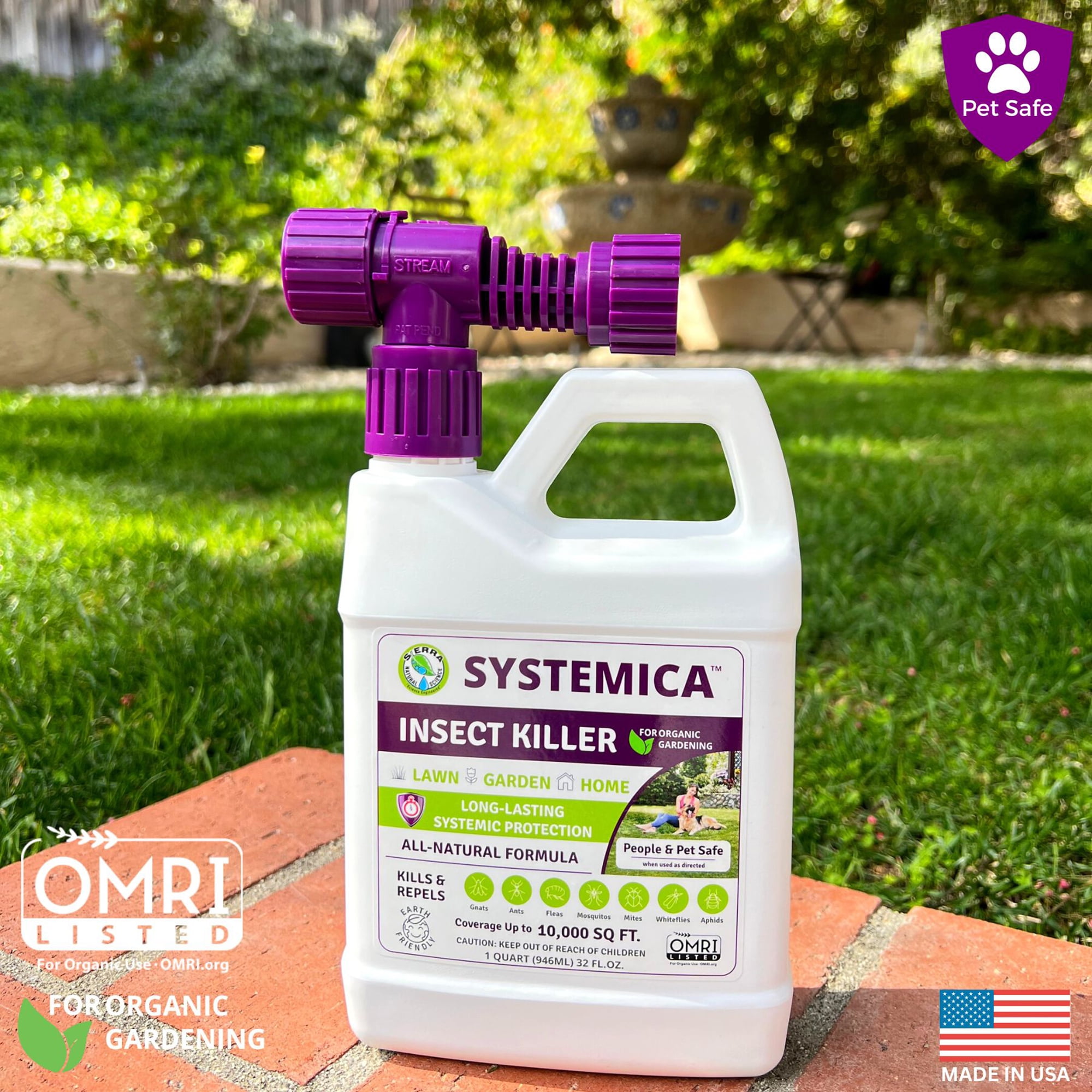Systemica Natural Organic Insect Killer - 32 fl oz Hose-End Sprayer by Sierra Natural Sciences