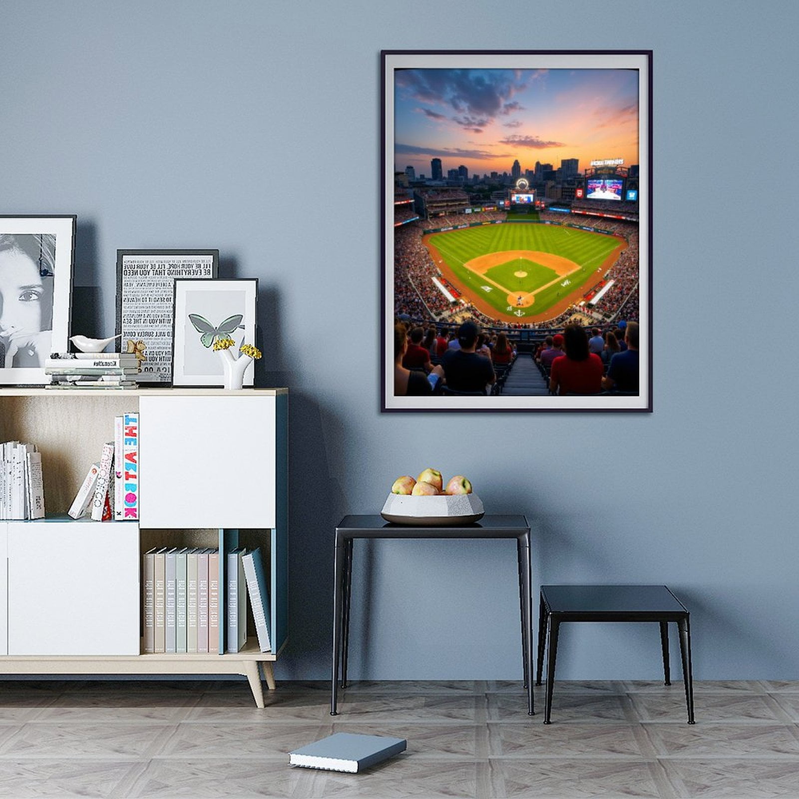 Diamond Art Kit for Adults, Stadium Sunset Baseball Game Diamond Painting for Adults Beginners, DIY Diamond Art Painting Kits, 5D Diamond Painting Crafts for Home Decor 12x16 Frameless