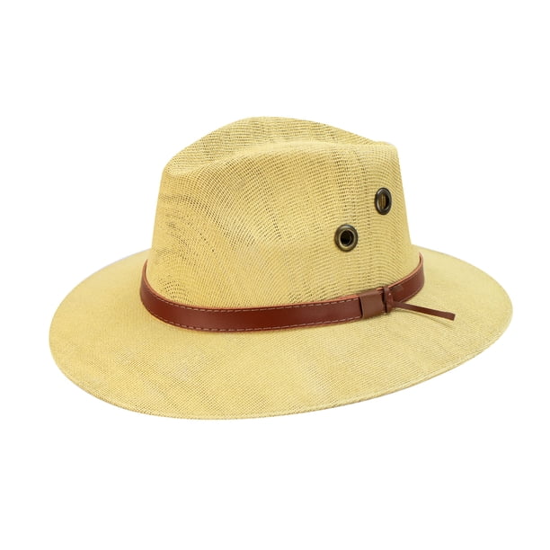 Sombrero Unisex Camel Cuadrille Liso Papel Arroz Indiana M Nueva Imagen