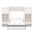 thumbnail image 4 of Atlin Designs Contemporary Full Wall Bed Cabinet Bundle in Ivory Oak, 4 of 16