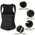 thumbnail image 5 of FITVALEN Men's Workout Waist Trainer Vest Zipper Body Shaper with Adjustable Belts Underbust Corset Neoprene Sauna Sweat Suit, 5 of 6