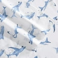 thumbnail image 6 of Poppy & Fritz - Twin Sheets, Luxurious Cotton Percale Bedding Set, Crisp & Cool, Super Soft Bed Essentials (Shark Attack Blue, Twin), 6 of 9