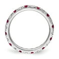 thumbnail image 2 of Auriga Fine Jewelry 14K White Gold Lab Grown Diamond VS/SI GH & Cr Ruby Eternity Band for Women Size 6, 2 of 6