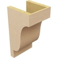 thumbnail image 5 of 7"W x 7"D x 14"H Wide Newport Rough Cedar Woodgrain TimberThane Corbel, Primed Tan, 5 of 6