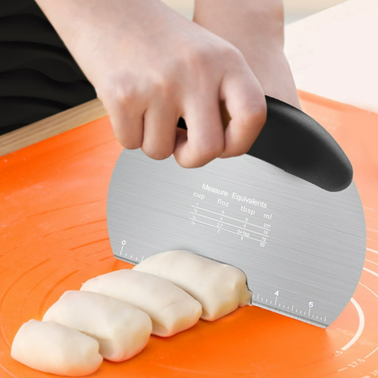 Scraping Panel - Sturdy Multi-purpose Dough Cutter with Scale, Non-stick  Stainless Steel Dough Scrape Pizza Dough Cutter 