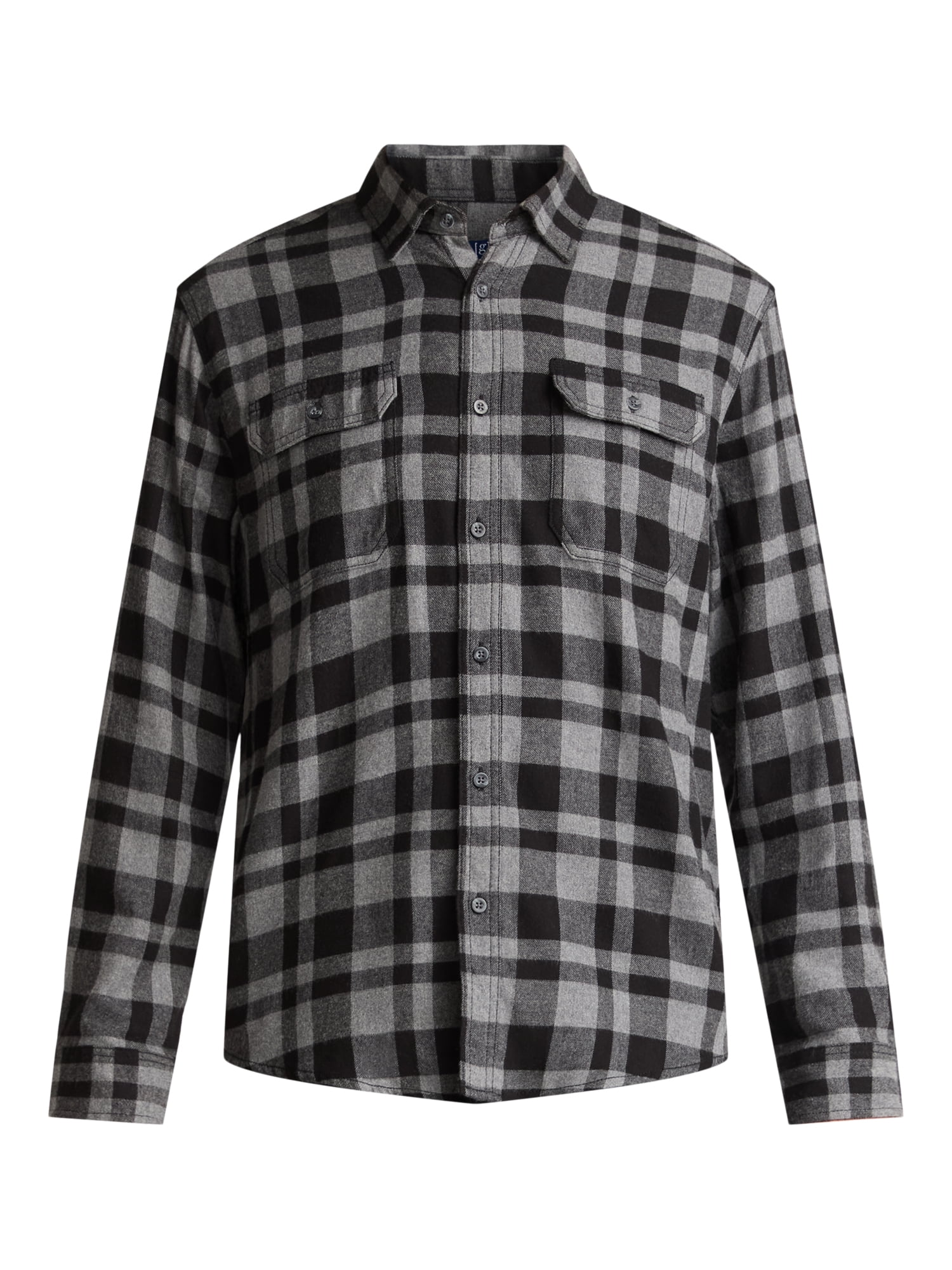 George Men's & Big Men's Relaxed Fit Double Pocket Flannel Shirt, Sizes XS-3XLT