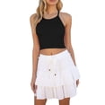 thumbnail image 6 of Coduop Women's Summer Spaghetti Straps U Neck Crop Top Solid Color Slim Fit Vest Tops, 6 of 9