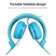 thumbnail image 4 of GLUAAE Kid's Foldable Wired Over-Ear Headphone, Blue, 4 of 7