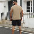 thumbnail image 6 of WULMLEO Mens Sleeveless Tank Tops Workout Muscle Athletic Cut Off Tee Shirts Casual Loose Lightweight Running Gym Sports Shirts Khaki M, 6 of 6