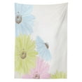 thumbnail image 3 of Ambesonne Pastel Tablecloth Rectangular Table Cover, Colorful Gerbera Daisies, 60"x84", Pale Green and Pale Blue, 3 of 4