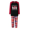 thumbnail image 2 of Christmas Pajamas for Family Matching PJ's Set Christmas Tree/Deer Print Top and Classic Red/Green Plaid Pants Men, 2 of 10