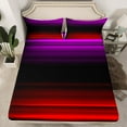 thumbnail image 2 of jejeloiu Abstract Vintage Lines Bed Sheets,Geometric Striped Print King Sheets,Red Purple Black Sheet Set For Teens,Breathable Home Decor,4pcs, 2 of 7