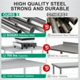 thumbnail image 5 of Ataucjin Stainless Steel Table for Prep & Work with Backsplash 30 x 24 Inches, Commercial Heavy Duty Table with Adjustable Under Shelf for Commercial Kitchen Restaurant Busines, 5 of 7