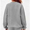 thumbnail image 3 of Women's Crew Neck Sweatshirt Fashion Rainbow Striped Outfits Color Block Loose Fit Casual Fall Pullover Tops,Long Sleeve Fleece Sweatshirts,Lightweight Cotton Workout Pullovers, 3 of 5