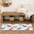 thumbnail image 4 of White Cartoon Dinosaurs Pterosaurs Pattern Bathroom Rugs Mat,Non Slip Microfiber Bathroom Rug,Rubber Backing,Soft Bathroom Mats for Bathroom Floor,Tub and Shower,47x17in(120x43cm), 4 of 5