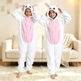 thumbnail image 4 of Boys Girls Rabbit Animal Onesie Hooded Full Zip Plush Jumpsuit with Ears & Tail Casual Sizes,18-24 Months, 4 of 4