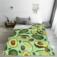 thumbnail image 5 of Salouo Avocado With Seeds Print Bed Blankets,Flannel Blanket Comfortable Air Conditioning Blanket Lightweight Blanket for Sofa Bed Travel & Couch -80"x60", 5 of 8