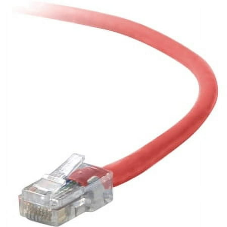 UPC: 0722868189467 | Belkin A3X126-01-RED 1 ft. Cat 5E (Crossover) Red Network Cable