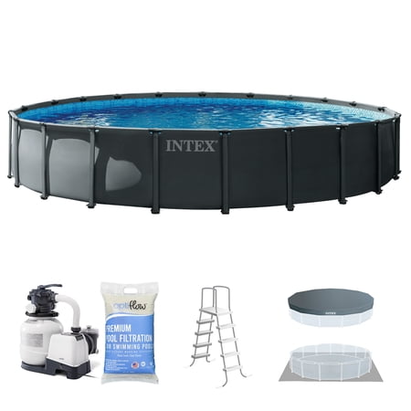 Intex Ultra XTR Frame 22' x 48" Above Ground Pool Set with OptiFlow Premium Filter Sand