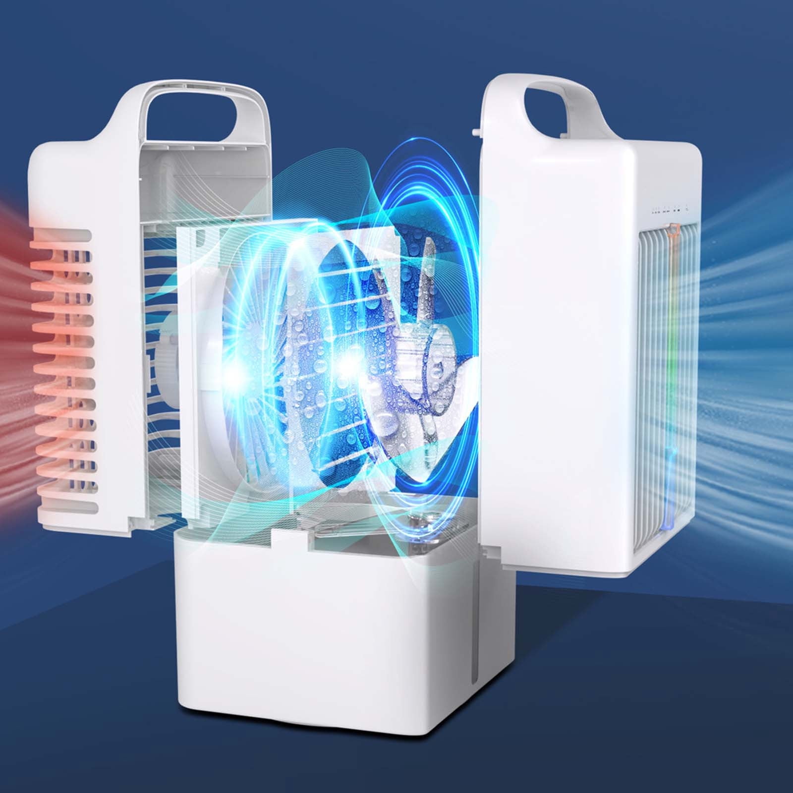 KITTEHIGM Desktop Water Cooler Fan USB Conditioning Portable Refrigeration Spray Fan Strong Wind Small Office Desk Air Cooling Device