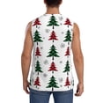 thumbnail image 4 of Salouo Buffalo Plaid Christmas Trees Pattern Men's Sleeveless T Shirts,Men's Regular-Fit Tank Top Sports Shirt for Men Sleeveless Tank Shirt -X-Large, 4 of 6