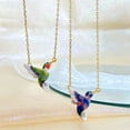 thumbnail image 5 of Cute Lovely Hummingbird Flower Jewelry Sets Women Party Accessories Romatnic Elegant Bird Copper Earring Ring Necklace Bracelet, 5 of 6