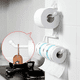 thumbnail image 5 of Toystoory Portarrollos de papel de cocina, toallero autoadhesivo de plástico, estante colgante móvil de 180 grados, accesorios Organizadores de utensilios de cocina Gris, 5 of 6