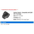 thumbnail image 2 of Ignition Switch - Compatible with 2007 - 2017 Ford Edge 2008 2009 2010 2011 2012 2013 2014 2015 2016, 2 of 2