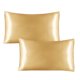 thumbnail image 1 of NINSEN - Funda de almohada 100 % seda morera para cabello y piel, paquete de 2, fundas de almohada de seda natural por ambos lados, 50 x 66 cm, seda de grado 6A, suave, transpirable, funda de, 1 of 2