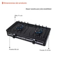 thumbnail image 2 of Combo Parrilla 2Q-N + kit conexion + Tanque Super Flama DUO FLAMA BLACK, 2 of 7