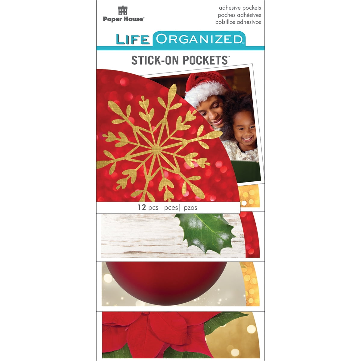 Paper House Life Organized Vellum Planner Pockets 12/Pkg-Christmas