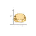 thumbnail image 5 of Solid 14k Yellow Gold 10.0x11.5mm Diamond Closed Back Engravable Monogram Signet Ring Band Size 6.5 (.01 cttw.), 5 of 6