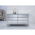 thumbnail image 2 of Elegant Decor Contempo 6 Drawer Contemporary Mirrored Dresser in Antique Silver, 2 of 3