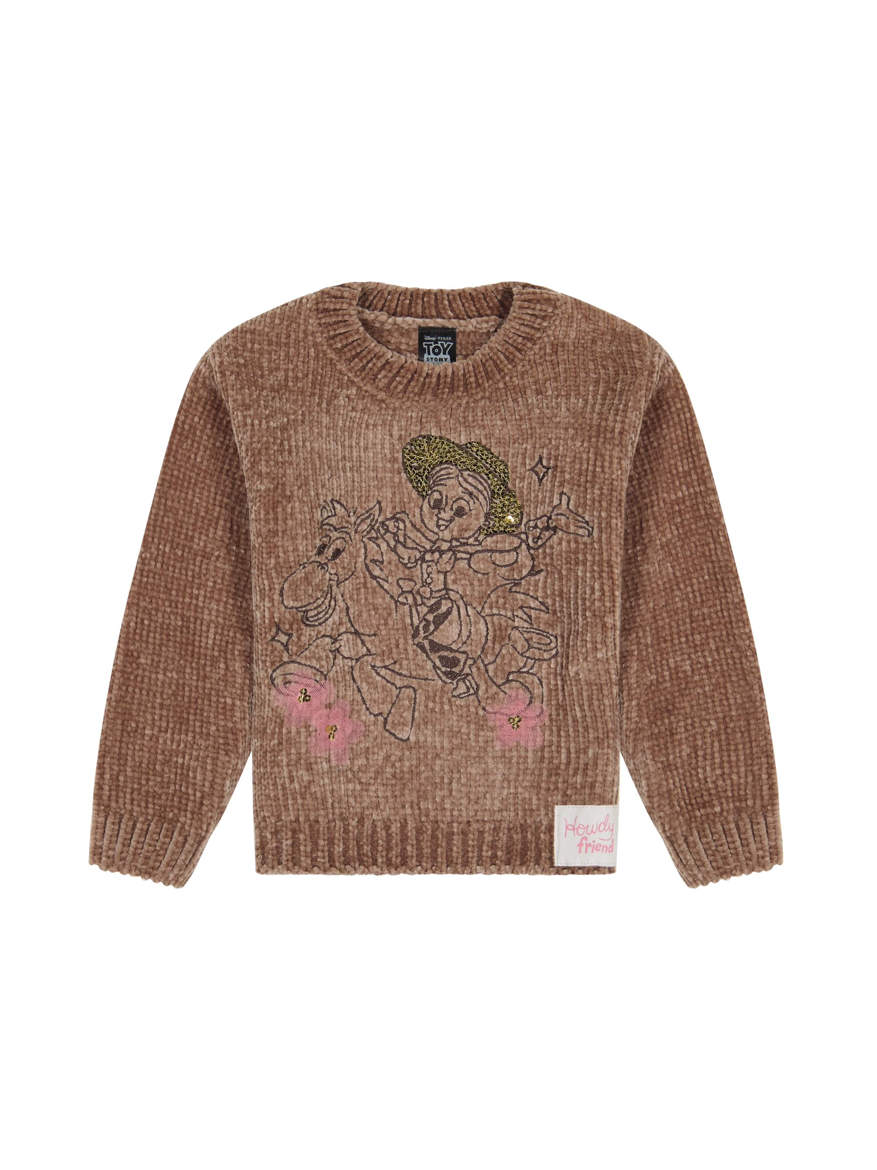 Toy Story Toddler Girls Chenille Sweater, Sizes 12 Months - 5T