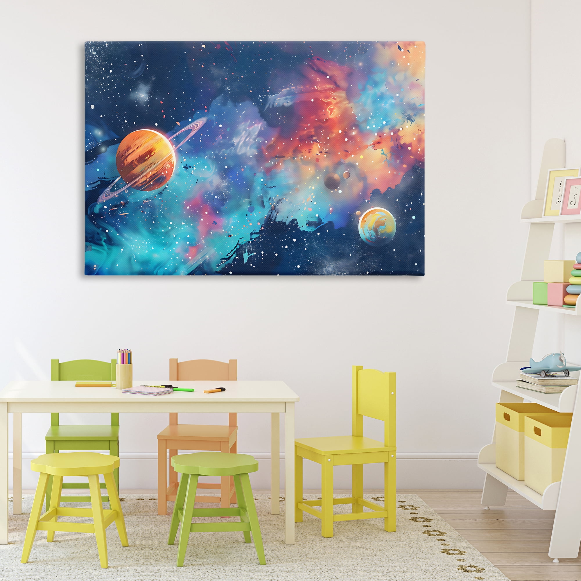 Stupell Industries Nebula Dreams Scattered Planets Canvas Wall Art, design by Creative Studio