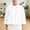 White, variant on LEKODE Womens 3/4 Length Puff Sleeve Tops Business Casual Dressy Work Blouses Sky Blue XS