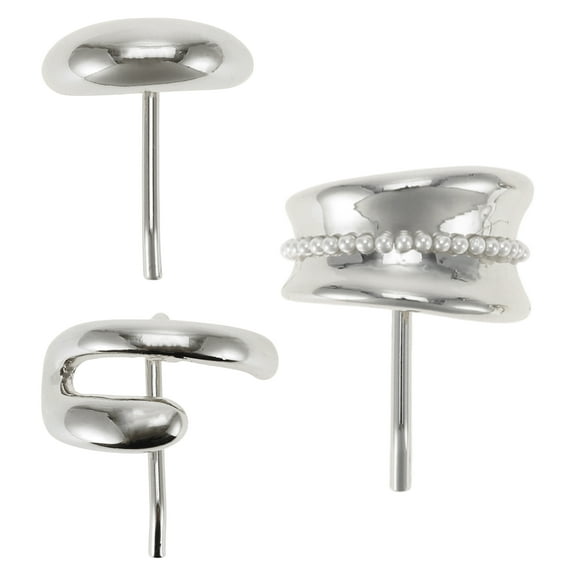 Unique Bargains 3 Pcs Ponytail Buckle Hair Clip Strong Hold Hair Jaw Clips Decorative Barrettes for Women silver tone